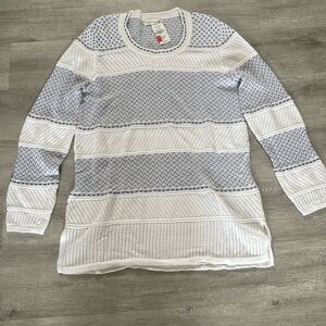 Neiman Marcus Cotton Scoop Neck Sweater M